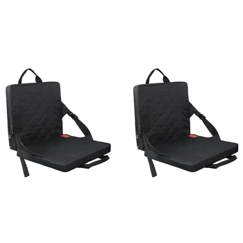 2X Възглавници за седалки на стадиона с топъл, преносими възглавници за седалки на стадиона с подгряване За по трибуните С опора за гърба За нощуване на открито