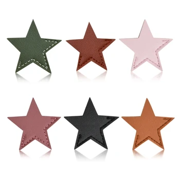 6ШТ кожени маркиране на звезда с форма на Правоъгълен маркер Подарък за читателя Любител на книги