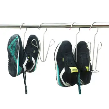 Сушилня за обувки от неръждаема стомана, спестяващ място за Домашно гардероб за пътуване на открито, на къмпинг, Преносима Закачалка
