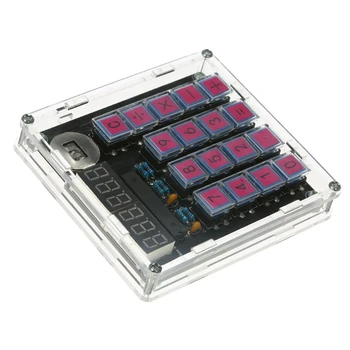 Комплект калкулатори САМ Цифров калкулатор тръби Вграден бутон cell CR2032 с прозрачен корпус Калкулатор