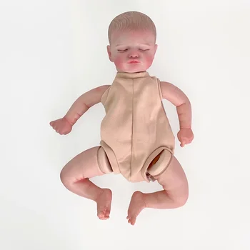 19-инчов вече боядисани комплект Rosalie Newborn Baby Doll Комплект Baby Sleeping Непълни детайли кукли с изготвени от ръцете на косата