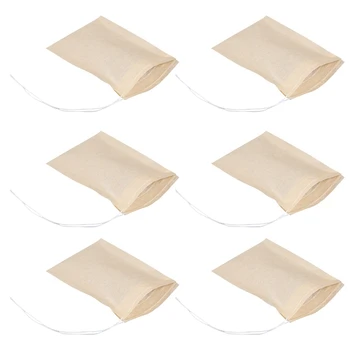 Промоция! Чай Филтър на пакети по 600 опаковки за Еднократна употреба Хартиени пакетчета С завязками За Хлабав Ламарина, Чай, Кафе (Естествен цвят, 2.75X1.97 См