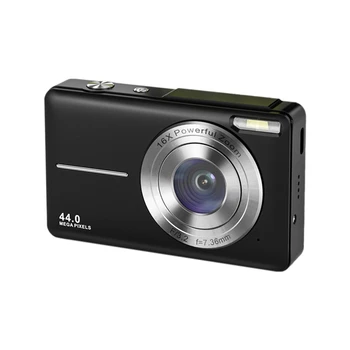 44-Мегапикселова 16-кратна цифрова камера, Портативен видеорекордер, камера с автоматично увеличение, подарък на студентите за рожден Ден, штепсельная вилица САЩ