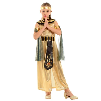 Костюм на кралицата на Нил за момичета, детски костюм принцеса на Египет Клеопатра за Cosplay, костюм за Хелоуин, детско елегантна рокля за парти в чест на Пурима 2022 г.