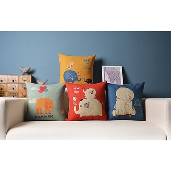 Градинска възглавница с образа на американския мультяшного на животното, калъфка за възглавница във формата на Слон, чиято декоративна украса за дома, калъфка за офис мека мебел