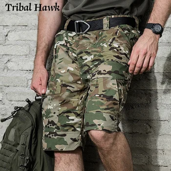Мъжки къси панталони в стил милитари, dr. тактически камуфляжные шорти SWAT, ежедневните бойни панталони за пейнтбола с много джобове, летни камуфляжные къси панталони-cargo