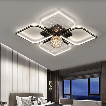 Модерен тавана лампа за дневна 2024, Модерно Луксозно Led Вътрешно осветление на спалня, Персонални Умни Полилей за трапезария